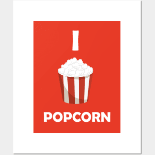 Funny design saying I Popcorn, Poppin' Dreams Cinema, Cute & Crunchy Popcorn Bliss Posters and Art